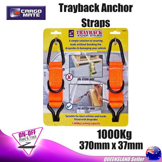 Cargo Mate Trayback Anchor Straps CMLR02 - 370mm x 37mm Lashing Capacity 1000kg