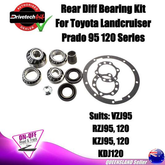 Drivetech 4x4 Rear Diff Bearing Kit For Toyota Landcruiser Prado 95 120 Series