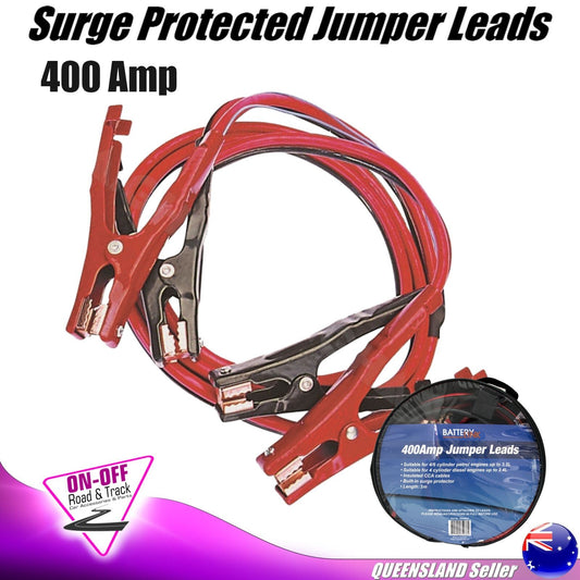 Battery Link Jumper Leads 400amp Spike Guard SB400SG - HD Jumper Booster Cables