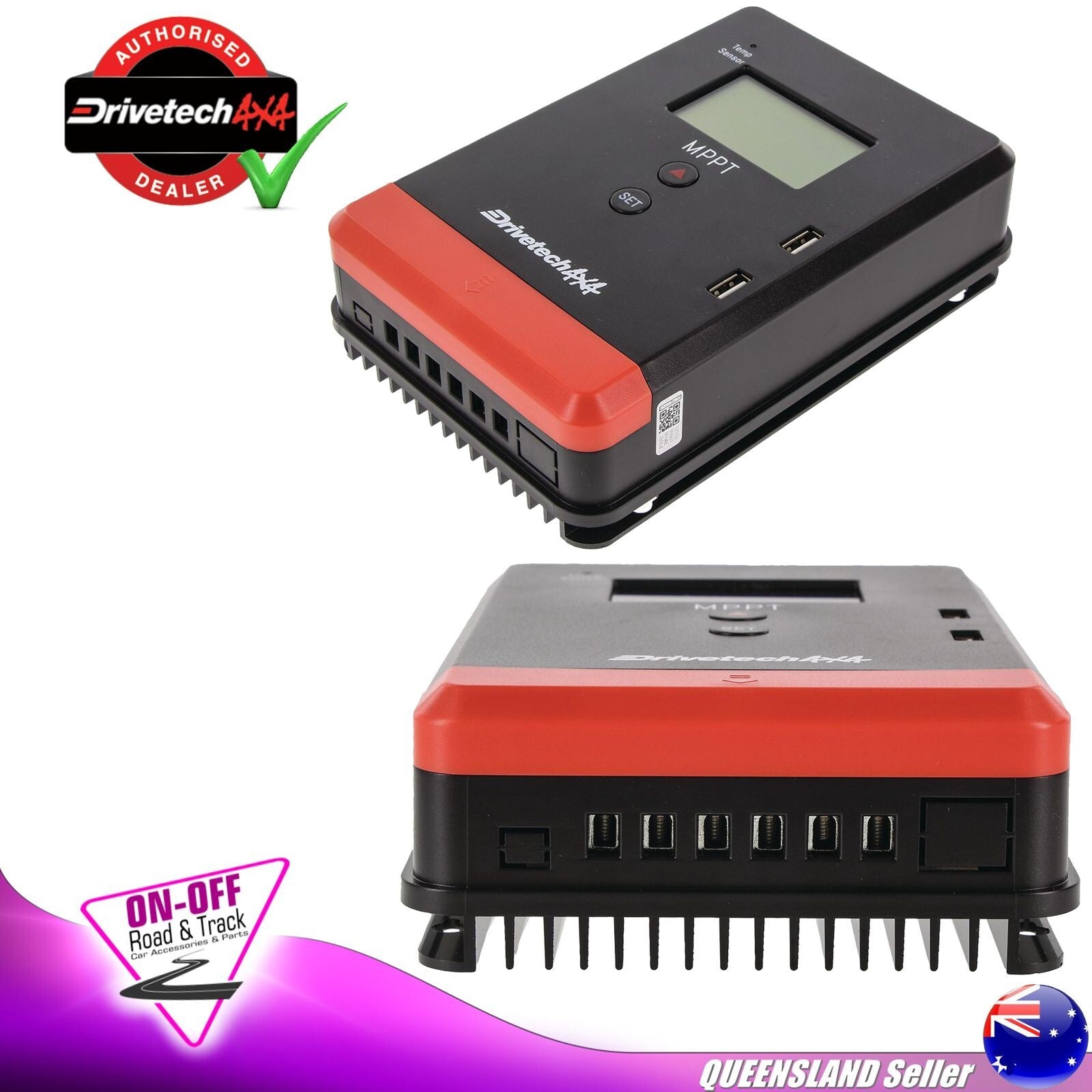 Drivetech 4x4 DT-SR30M - 30A Solar MPPT Regulator & Monitor suit Lithium 12/24V