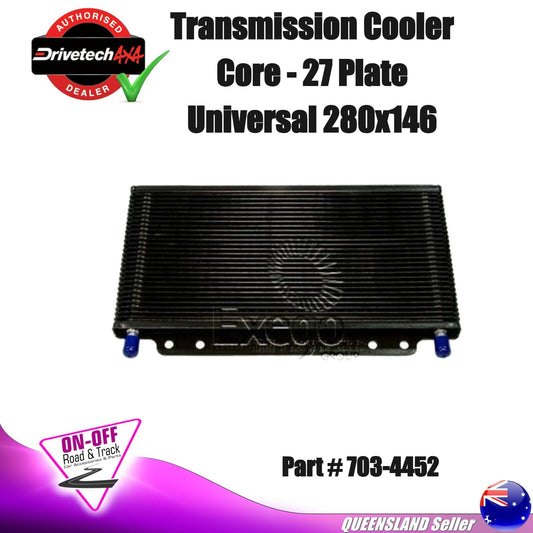 Drivetech 703-4452 Transmission/Oil Cooler - Universal 27 Plate 280x146