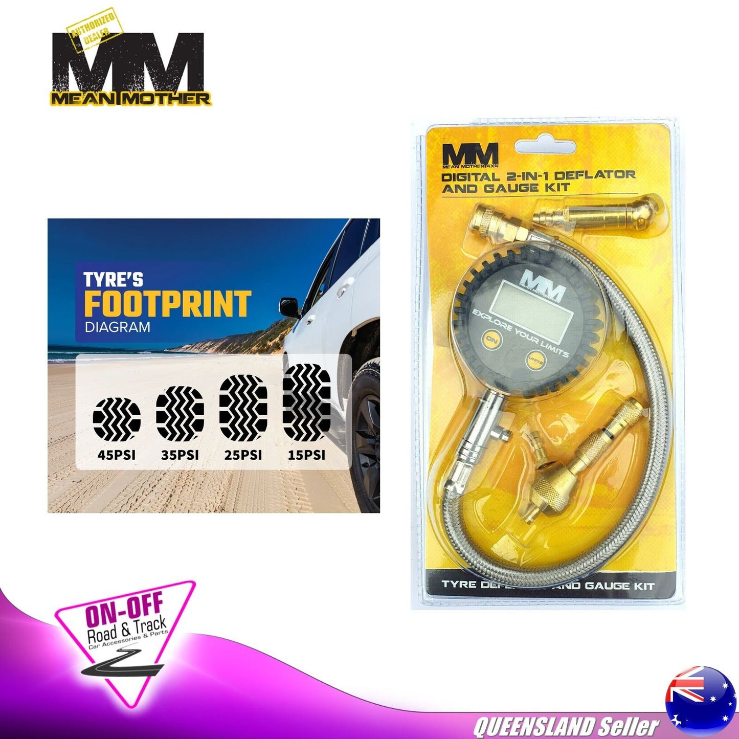 Mean Mother MMDK02 - Digital 2-in-1 Deflator and Gauge Kit