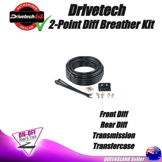 Drivetech 4x4 DT-2DBK - 4x4 Universal Style 2 Point Diff Breather Kit