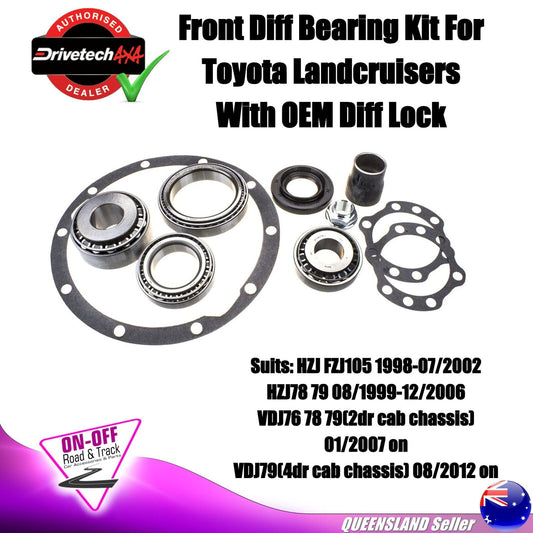 Drivetech 4x4 Front Diff Bearing Kit For Toyota Landcruiser's With OEM Diff Lock
