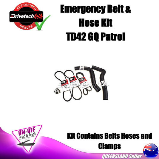 Drivetech 4x4 DT-BHK04 - Emergency Belt and Hose Kit for TD42 Nissan Patrol GQ