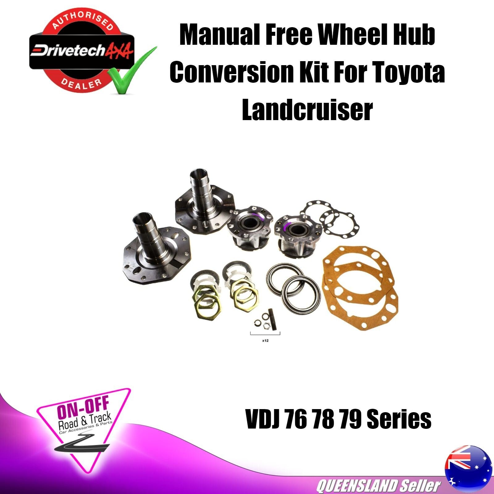 Manual Free Wheel Hub Conversion Kit For VDJ 76 78 79 Series Toyota Landcruiser