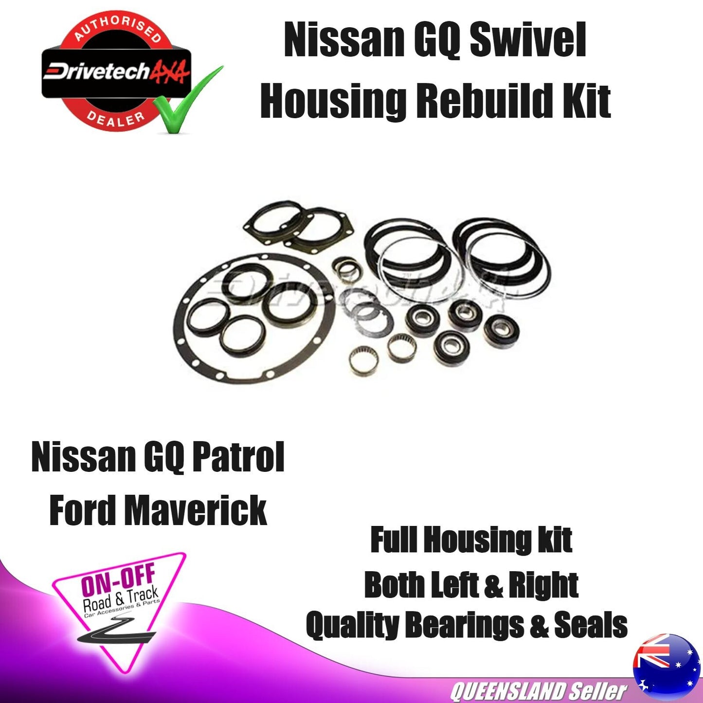 Drivetech 4x4 DT-SH13 - Swivel Housing kit for Nissan Patrol GQ Y60