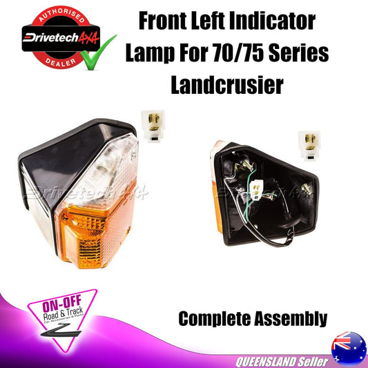 Drivetech 112-019611 - Front LH Indicator Lamp For 70 Series Toyota Landcruiser