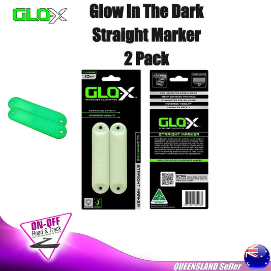 Glo-X Glow in the Dark GX0152G - Straight Markers 2 Pack Camping 4x4