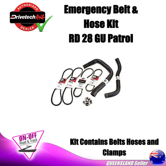 Drivetech 4x4 DT-BHK02 - Emergency Belt and Hose Kit for RD28 Nissan Patrol GU