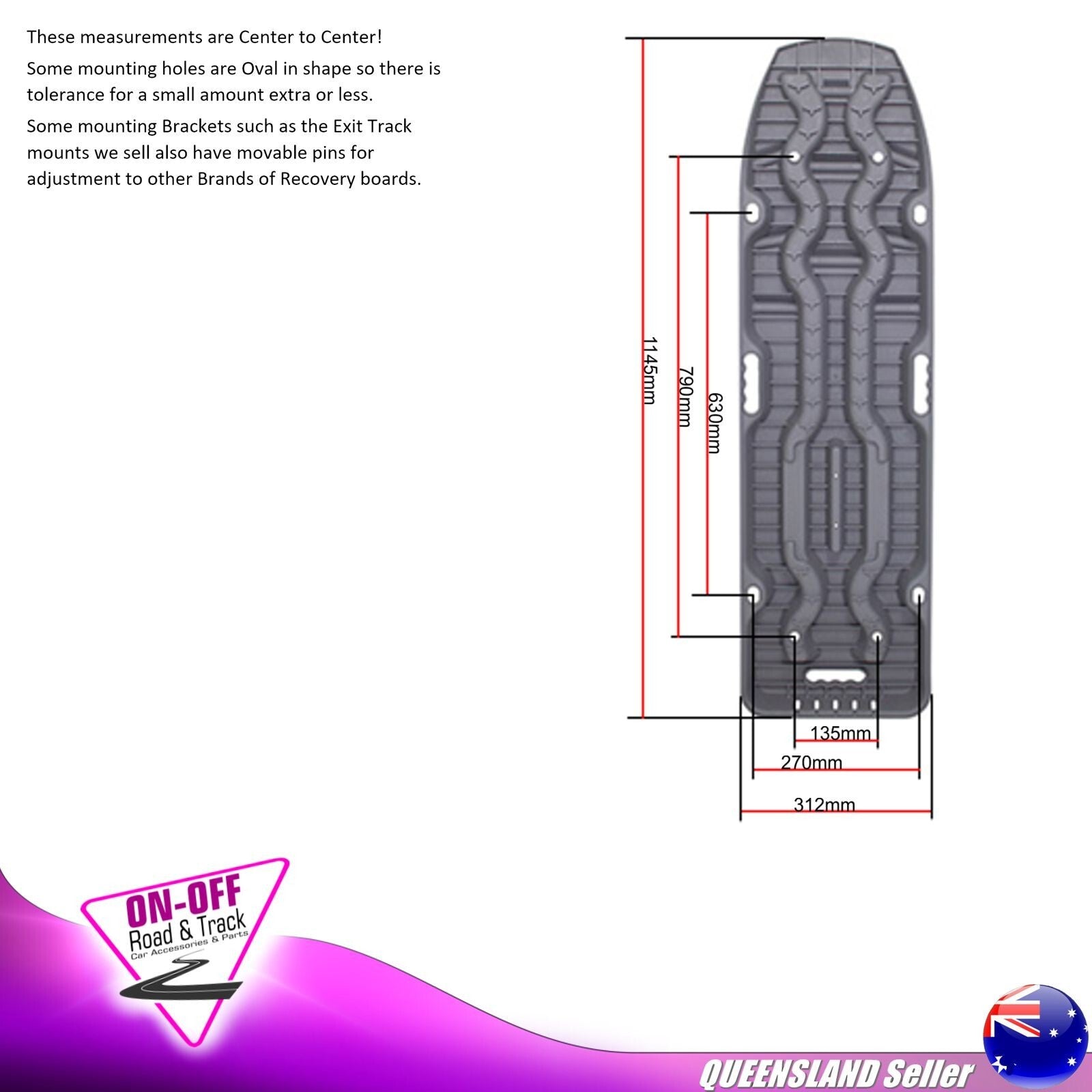 Exitrax ETMOUNT - Recovery Board Mounting Kit Offroad 4X4
