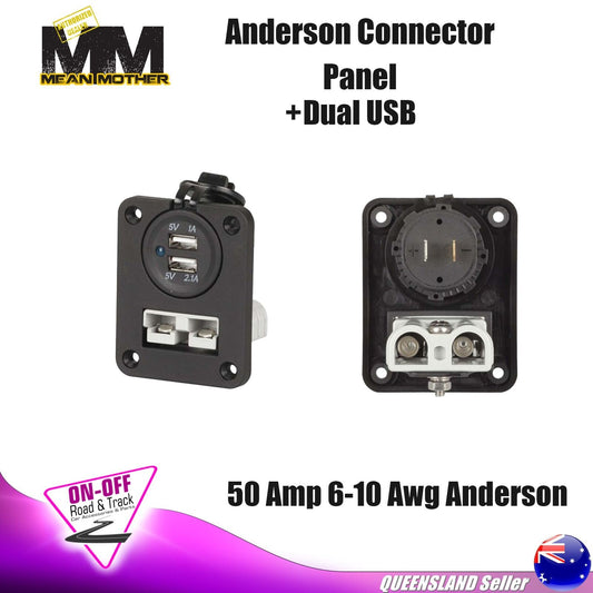 Mean Mother MMAPP04 - Flush Mount 50 AMP Anderson Connector & Dual USB Ports