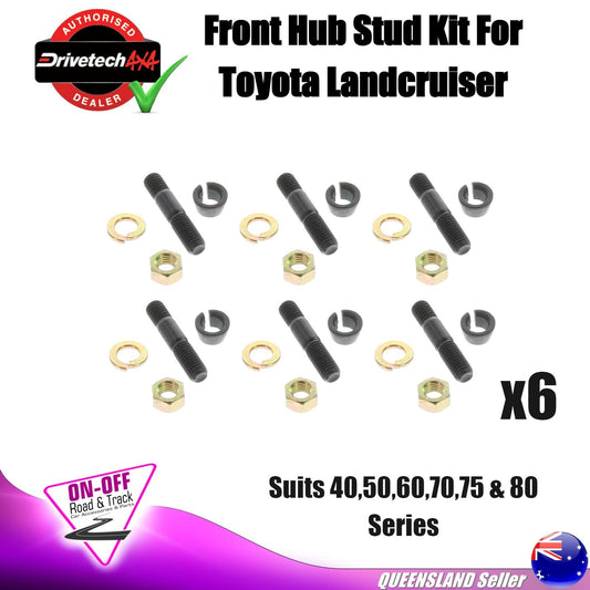 Drivetech 4x4 041-021096 - Hub Stud Kit For Toyota Landcruiser Fits Front & Rear