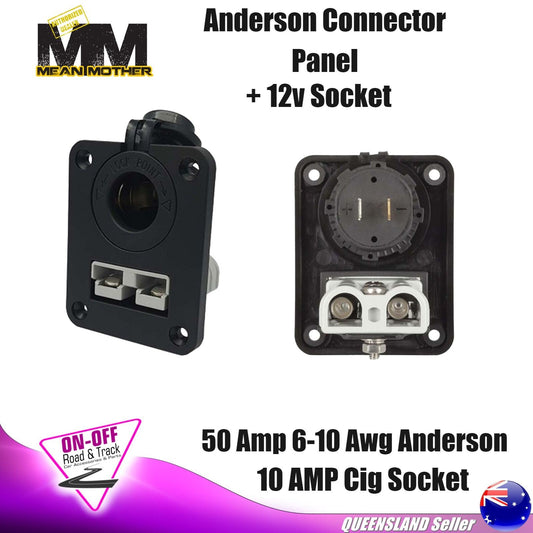 Mean Mother MMAPP03 - Flush Mount 50 AMP Anderson Connector & 12V Socket Panel