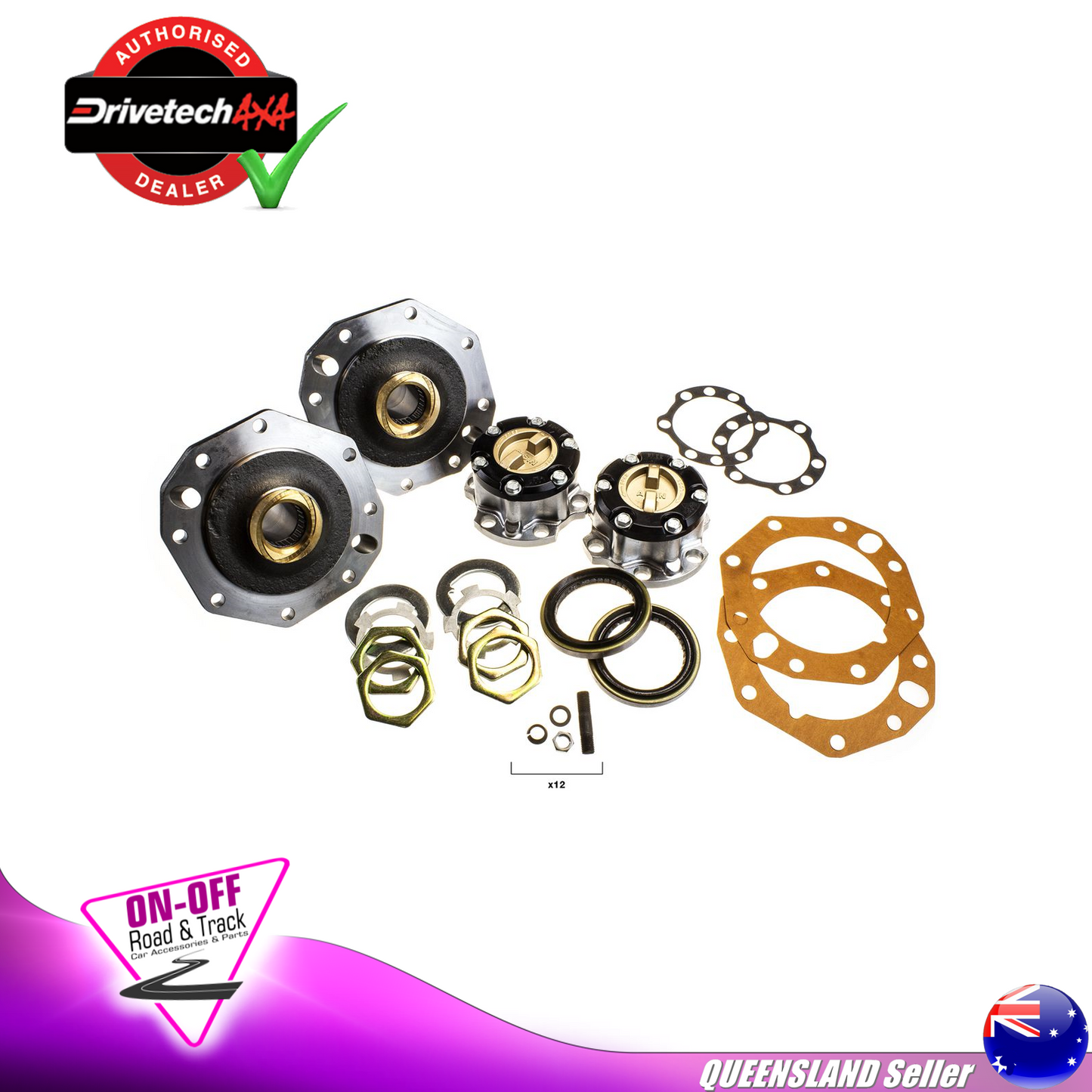 Drivetech 4x4 Manual Free Wheel Hub Conversion Kit For VDJ 76 78 79 Series