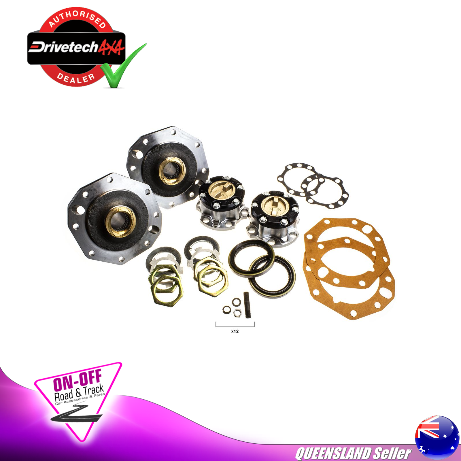 Drivetech 4x4 Manual Free Wheel Hub Conversion Kit For VDJ 76 78 79 Series