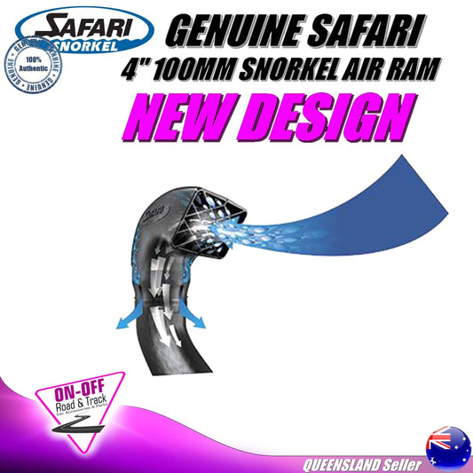 GENUINE SAFARI REPLACEMENT 4" 100MM SNORKEL AIR RAM 000-135-910 NEW DESIGN HEAD