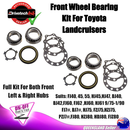Drivetech 4x4 DT-WBK3CDLS - Full Front Wheel Bearing Kit For Toyota Landcruisers