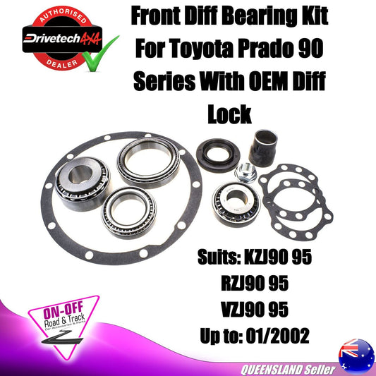 Drivetech 4x4 Rear Diff Bearing Kit For Toyota Prado 90 95 With OEM Diff Lock