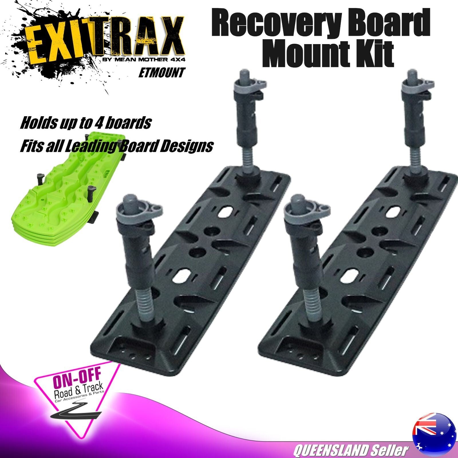 Exitrax ETMOUNT - Recovery Board Mounting Kit Offroad 4X4