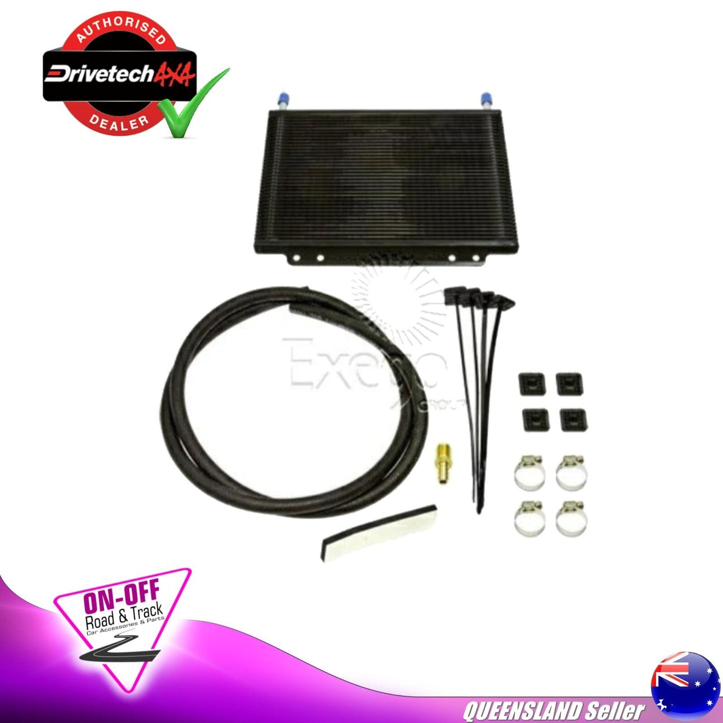 Drivetech Transmission Cooler Kit - 0555-334517 Universal Fit 72 Plate