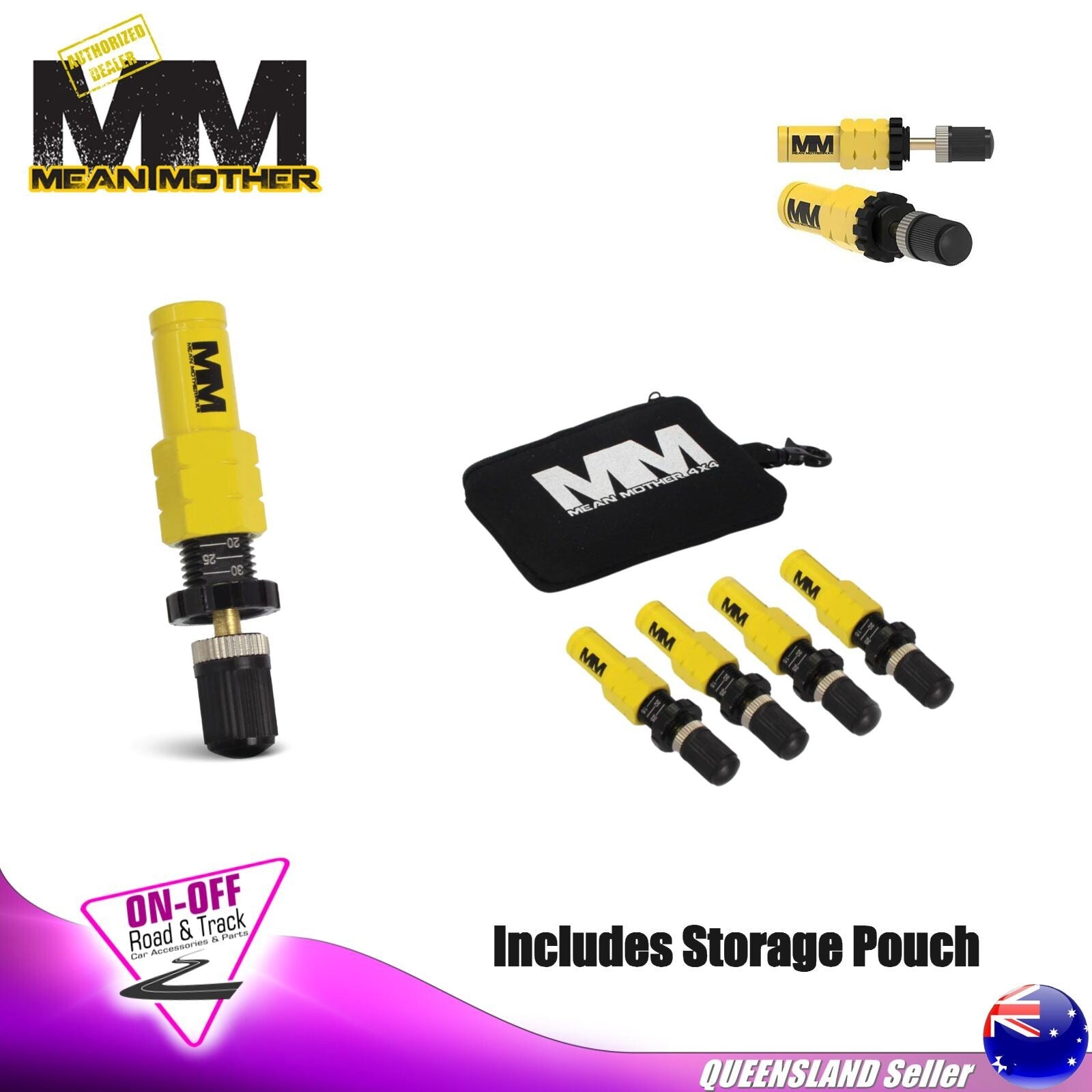 Mean Mother MMTD01 - 4x4 Tyre Deflators with Storage Pouch