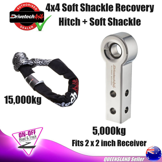Drivetech 4x4 DT-SSRECH - SOFT SHACKLE HITCH 5,000kg + DT-SSH15 Soft Shackle