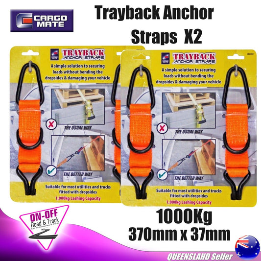 Cargo Mate Trayback Anchor Straps CMLR02 - 370mm x 37mm 1000kg x2