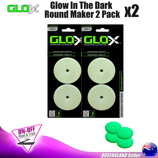 Glo-X Glow in the Dark GX0151G - Round Markers 2 Pack Camping 4x4 Twin Pack