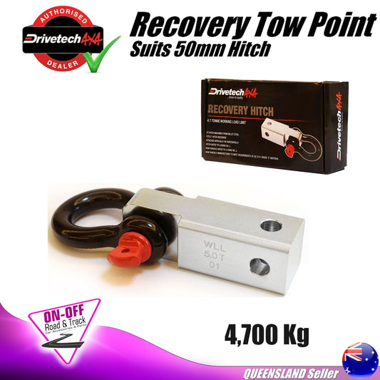 Drivetech 4x4 -  DT-RECH 4X4 Recovery Tow Hitch Receiver 4.7T Bow Shackle