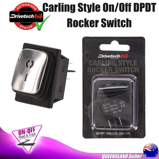 Drivetech 4x4 DT-11209 - Universal Type Carling On/Off DPDT Rocker Switch
