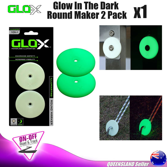 Glo-X Glow in the Dark GX0151G - Round Markers 2 Pack Camping 4x4 Single Pack