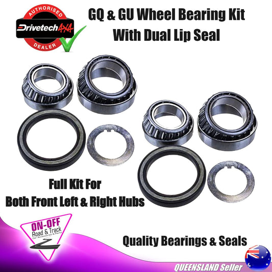 Drivetech 4x4  Nissan Patrol Full Front Wheel Bearing Kit With Double Lip Seal