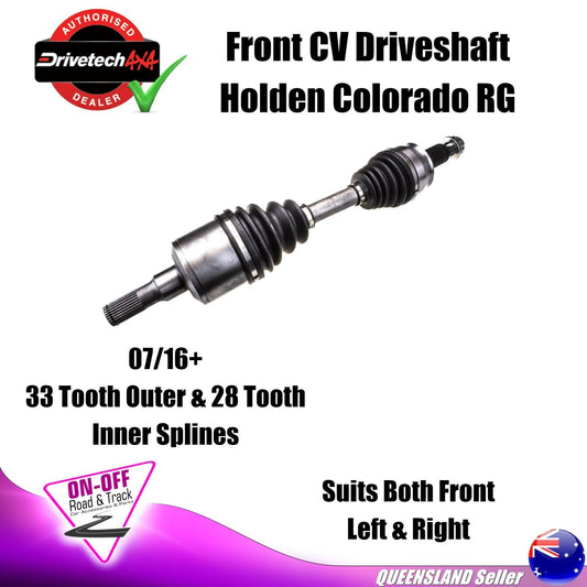 Drivetech 4x4 DTS-520 - CV Driveshaft Holden Colorado RG 07/16+