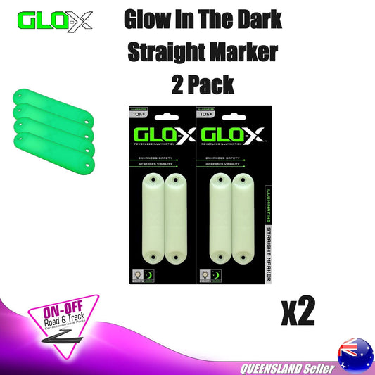 Glo-X Glow in the Dark GX0152G - Straight Markers 2 Pack Camping 4x4 Twin Pack