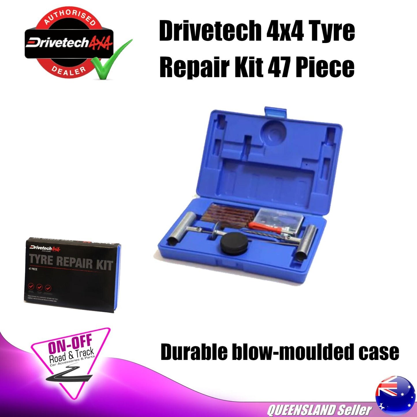 Drivetech 4x4 DT-TRP - 47 Piece Tyre Repair Kit With Storage Case