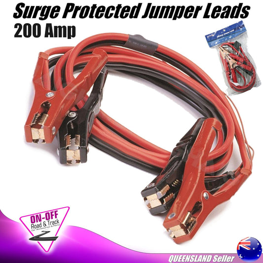 Battery Link Jumper Leads 200amp Spike Guard SB200SG - HD Jumper Booster Cables