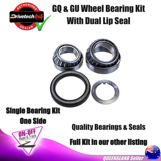 Drivetech 4x4 Single Front Wheel Bearing Kit With Double Lip Seal Nissan Patrols