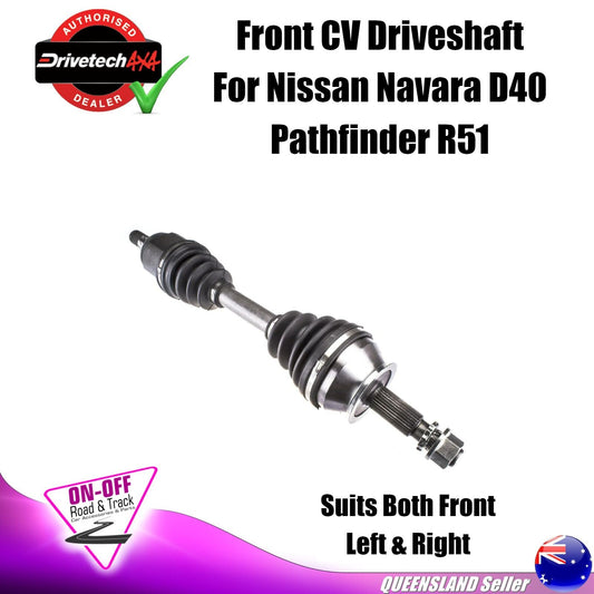 Drivetech 4x4 DTS-555 - CV Driveshaft For Nissan Navara D40 Pathfinder R51 Front