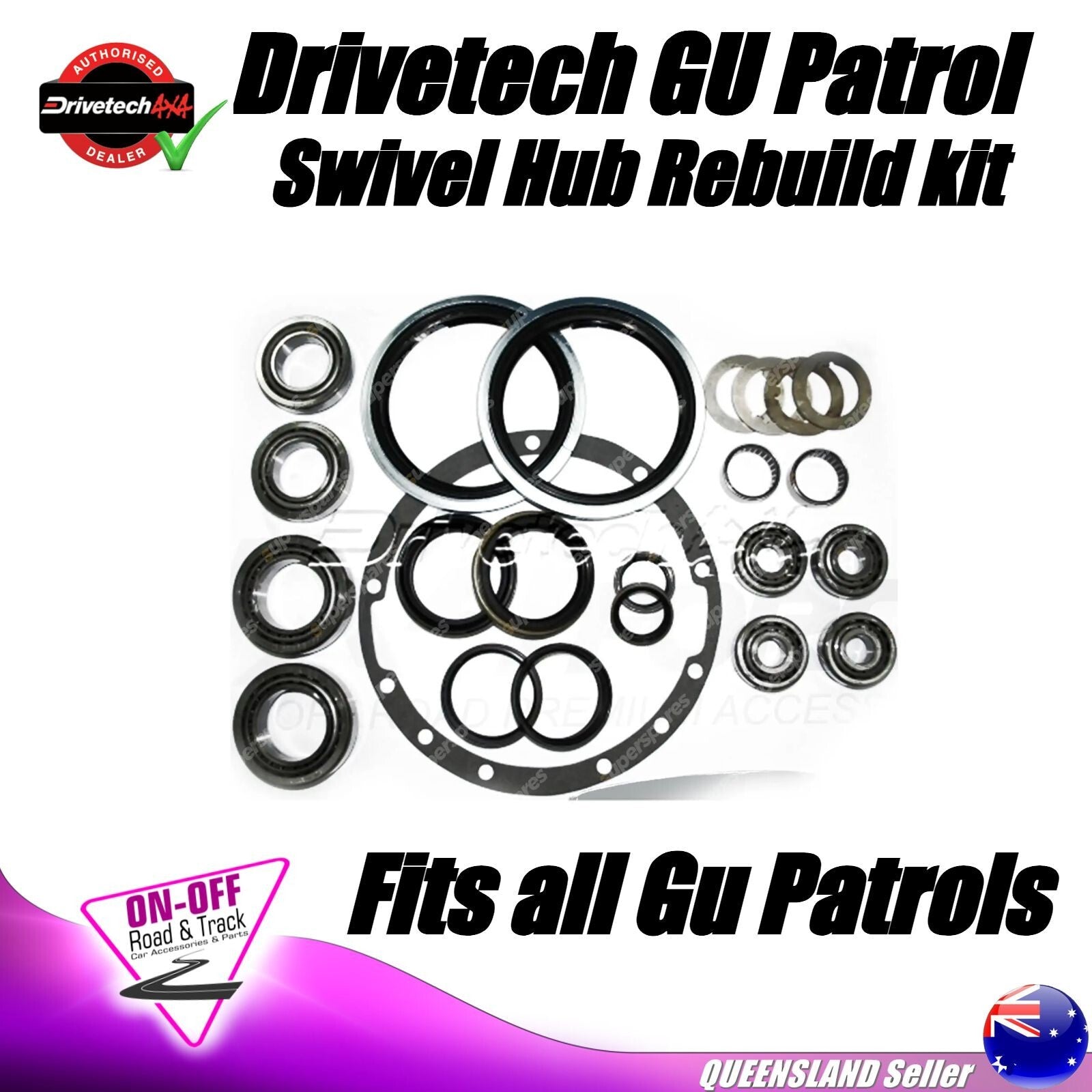 Drivetech 4x4 - DT-AXKIT6 GU Patrol Y61 4x4 Swivel Housing Rebuild kit