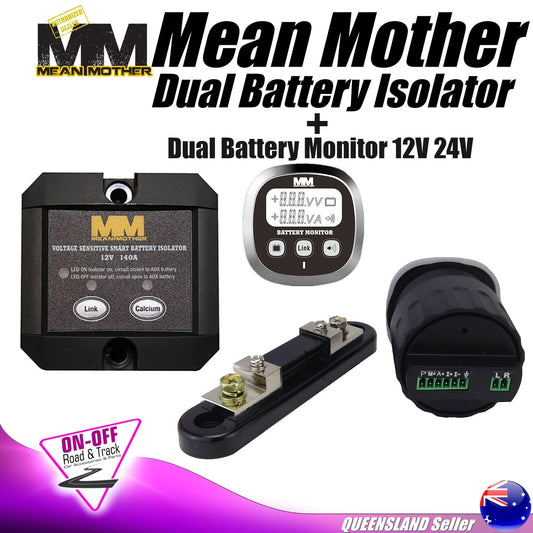 Mean mother MMDBI - Dual Battery Isolator + MMDM Dual Battery Monitor