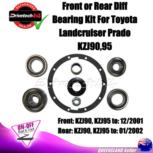 Drivetech 4x4 Front or Rear Diff Bearing Kit For Toyota Landcruiser Prado KZJ95