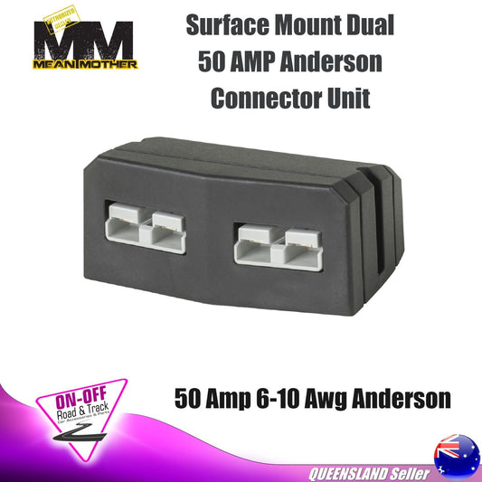 Mean Mother MMAPSM03 - Surface Mount Dual 50 Amp Anderson Connector Unit